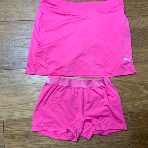 Puma Pink Tennis Skirt with Removable Undershorts - Picture 1 of 12